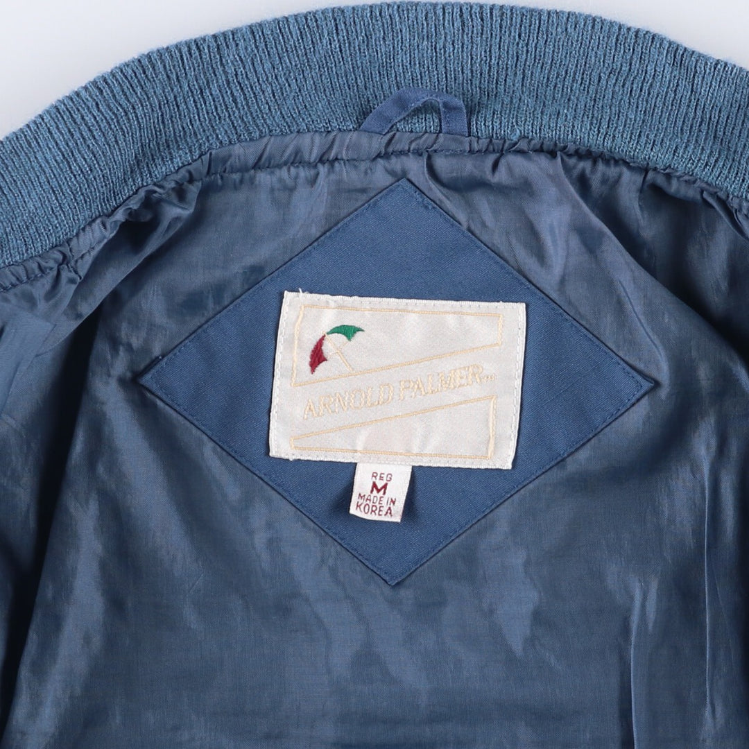 90'S Arnold Palmer Derby Jacket, Cup Shoulder, Men's, Size Medium, Vintage polyester navy blue type Vintage Second Hand
