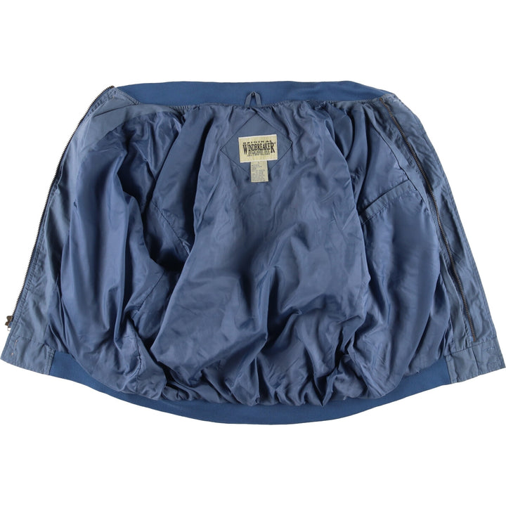 90'S WINDBREAKER Derby Jacket, Cup Shoulder Jacket, Men's XL, Vintage polyester blue type Vintage Second Hand