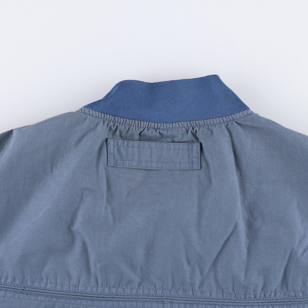 90'S WINDBREAKER Derby Jacket, Cup Shoulder Jacket, Men's XL, Vintage polyester blue type Vintage Second Hand