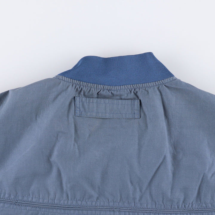 90'S WINDBREAKER Derby Jacket, Cup Shoulder Jacket, Men's XL, Vintage polyester blue type Vintage Second Hand