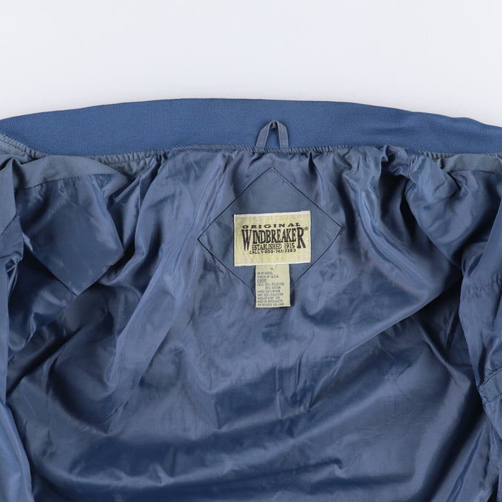 90'S WINDBREAKER Derby Jacket, Cup Shoulder Jacket, Men's XL, Vintage polyester blue type Vintage Second Hand