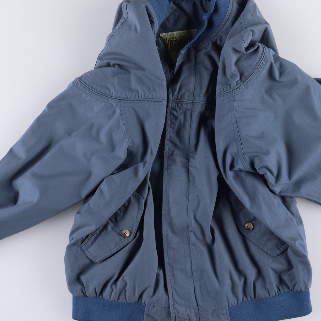 90'S WINDBREAKER Derby Jacket, Cup Shoulder Jacket, Men's XL, Vintage polyester blue type Vintage Second Hand