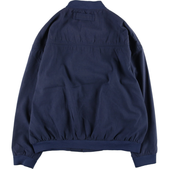 90s~00'S HABAND Derby Jacket Cup Shoulder Jacket Men's L size polyester Navy blue Vintage Second Hand