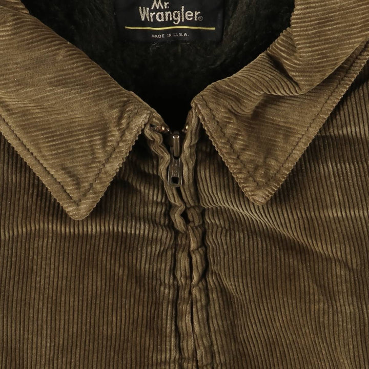 Vintage Mr. Wrangler corduroy jacket, made in the USA, men's size XL unclear brown type Vintage Second Hand
