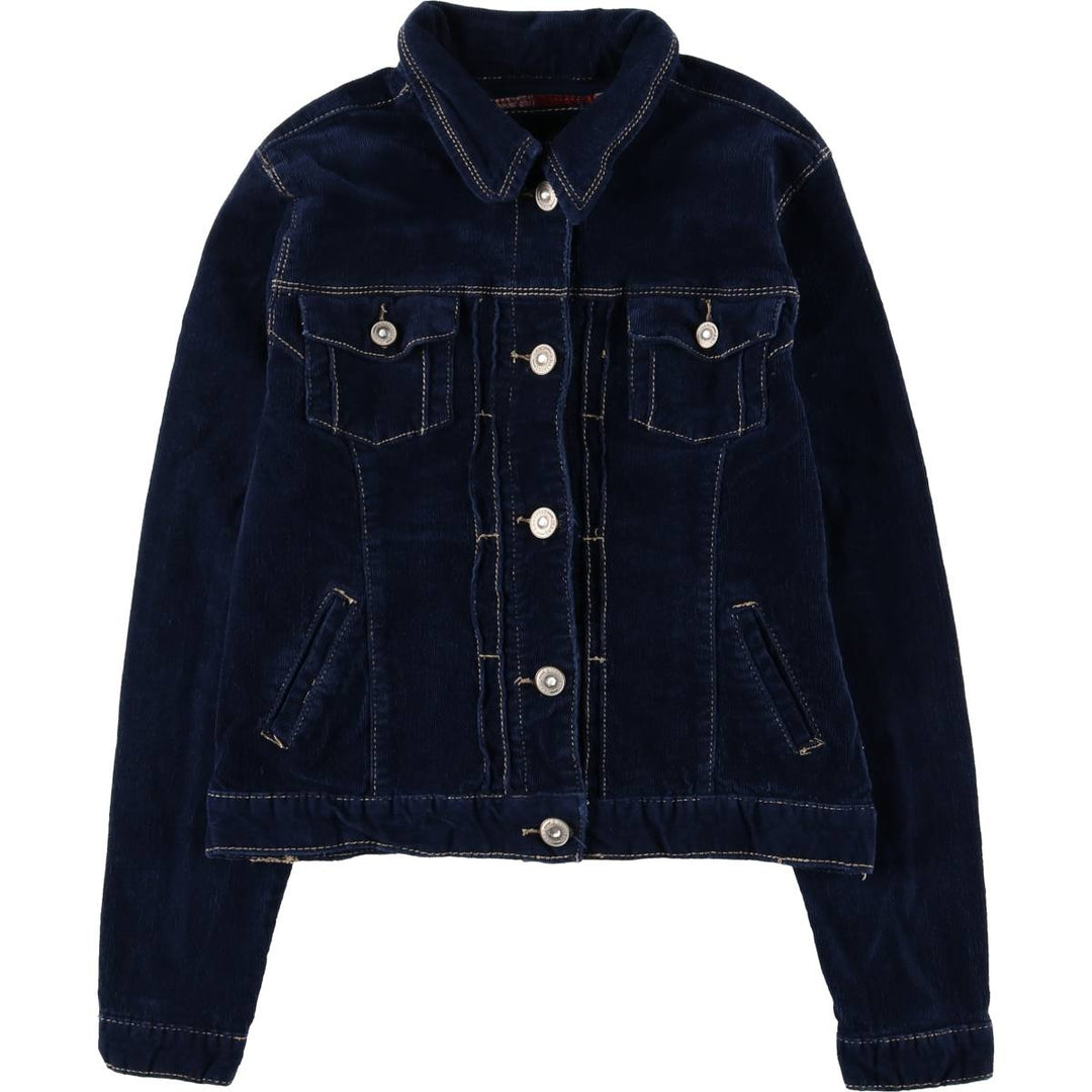 Amethyst Corduroy Jacket, Women's Size M cotton navy blue type Vintage Second Hand