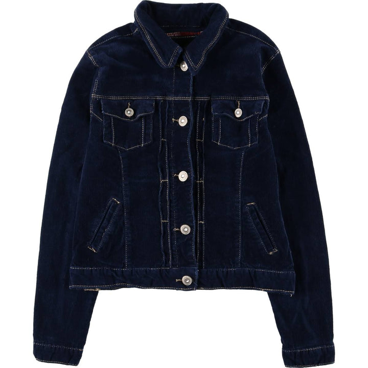 Amethyst Corduroy Jacket, Women's Size M cotton navy blue type Vintage Second Hand