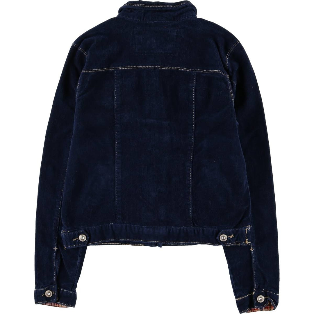 Amethyst Corduroy Jacket, Women's Size M cotton navy blue type Vintage Second Hand