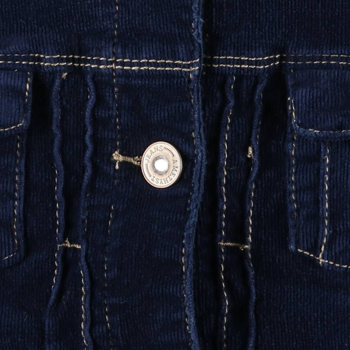 Amethyst Corduroy Jacket, Women's Size M cotton navy blue type Vintage Second Hand