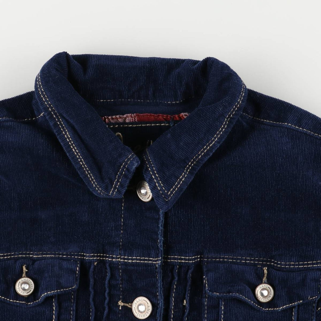 Amethyst Corduroy Jacket, Women's Size M cotton navy blue type Vintage Second Hand