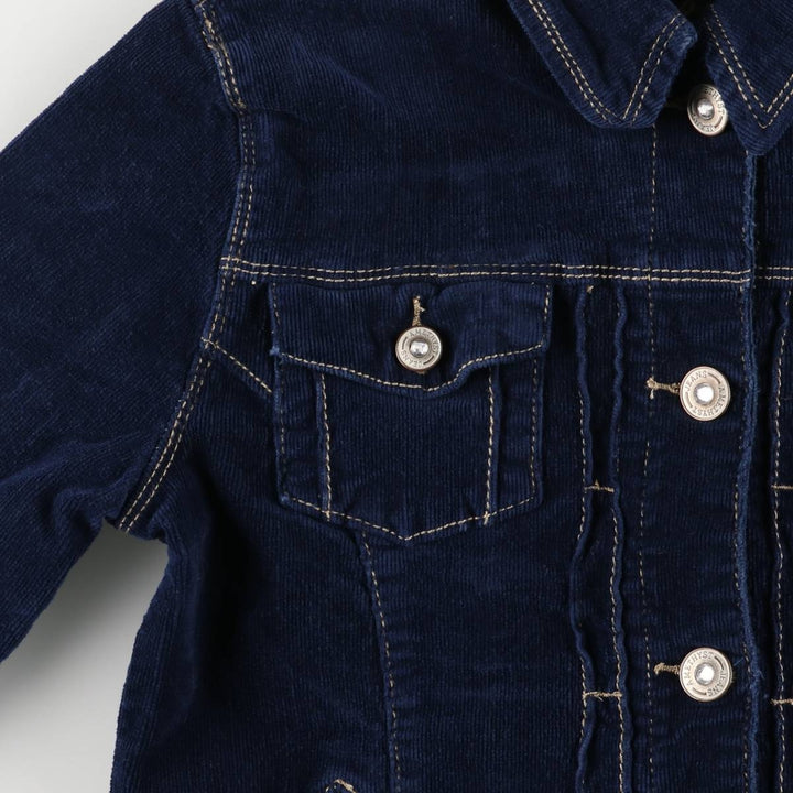 Amethyst Corduroy Jacket, Women's Size M cotton navy blue type Vintage Second Hand