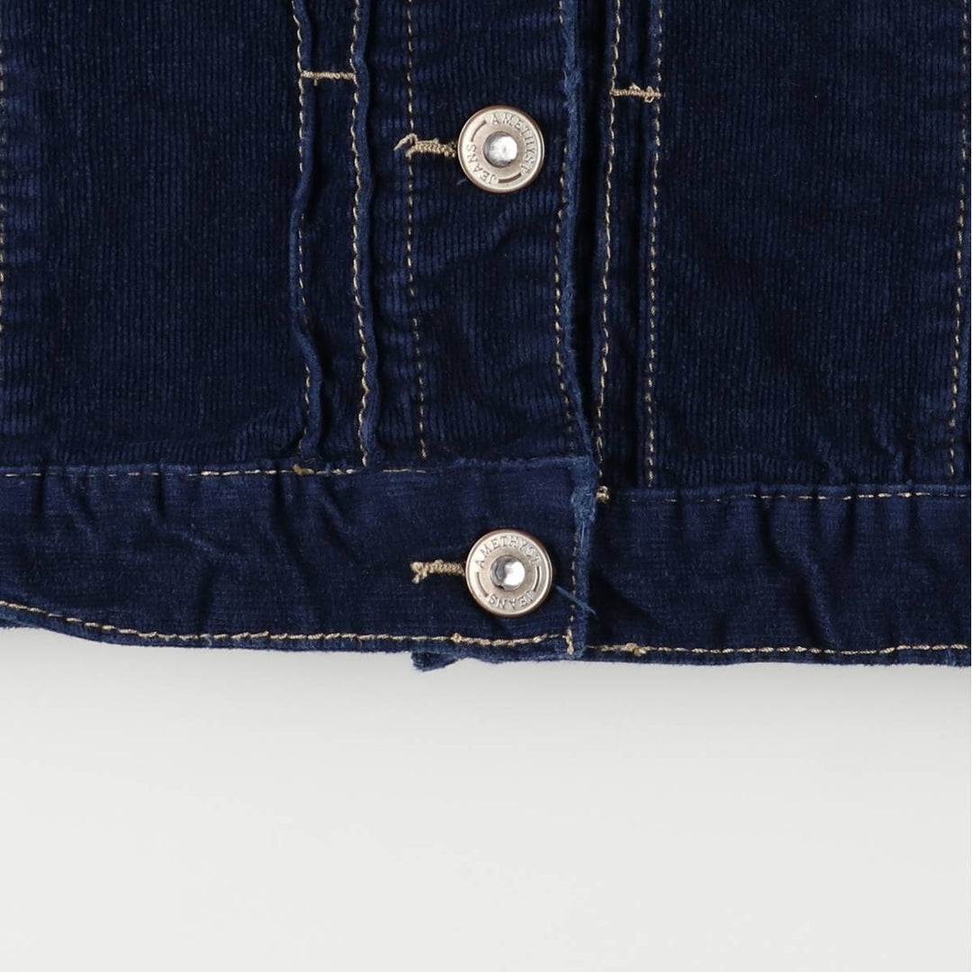 Amethyst Corduroy Jacket, Women's Size M cotton navy blue type Vintage Second Hand