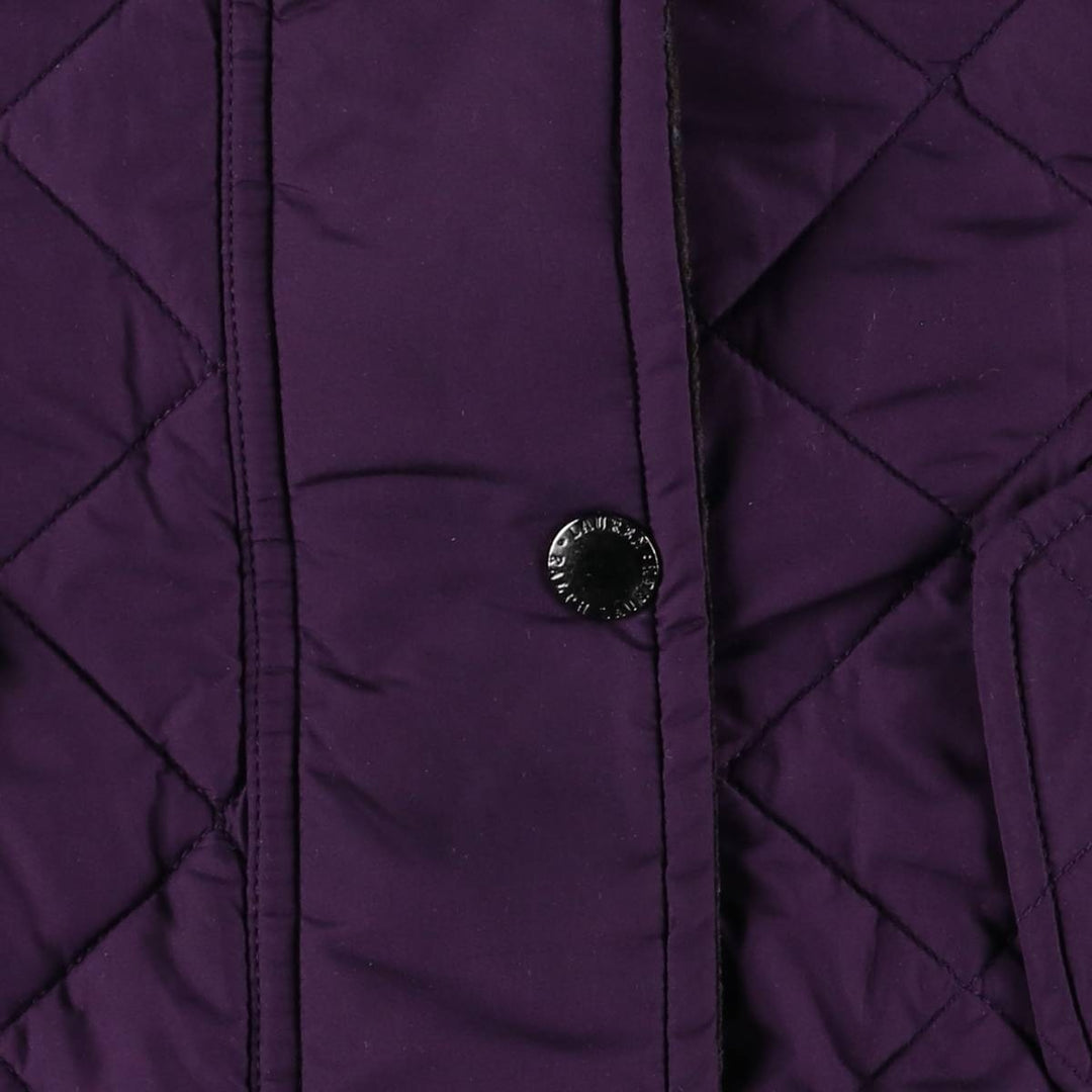 Ralph Lauren LAUREN Women's Quilted Jacket (Size M) polyester purple type Vintage Second Hand