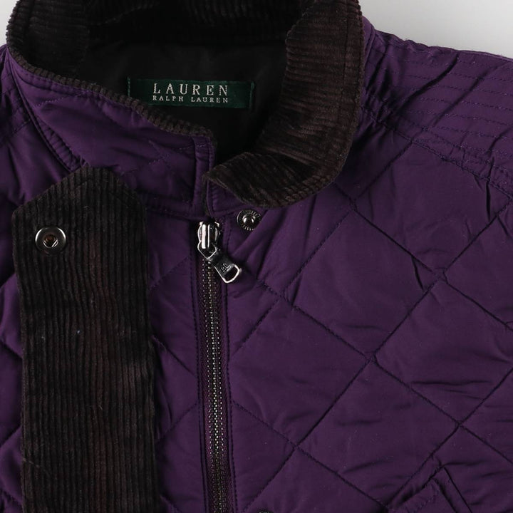 Ralph Lauren LAUREN Women's Quilted Jacket (Size M) polyester purple type Vintage Second Hand