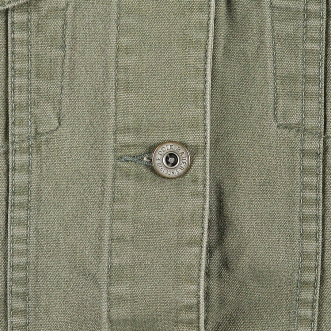 Eddie Bauer Women's Cotton Jacket, Size L cotton Khaki type Vintage Second Hand