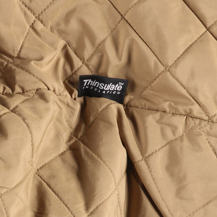 90'S LLBean padded coverall, women's size M, vintage corduroy collar cotton Beige type Vintage Second Hand