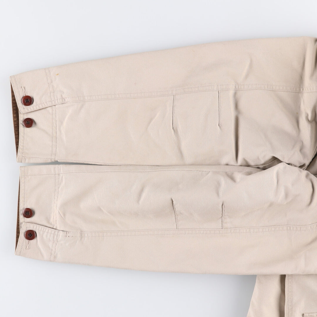 90'S LLBean padded coverall, women's size M, vintage corduroy collar cotton Beige type Vintage Second Hand