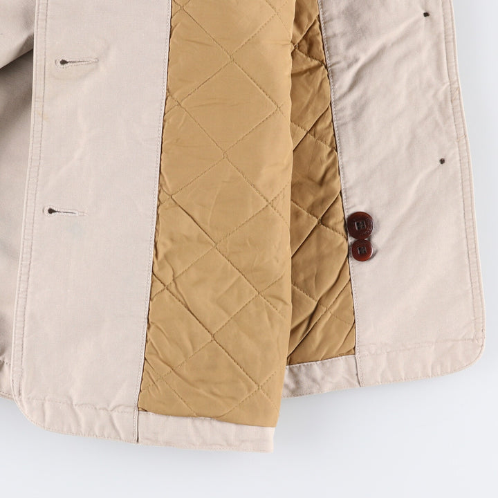 90'S LLBean padded coverall, women's size M, vintage corduroy collar cotton Beige type Vintage Second Hand