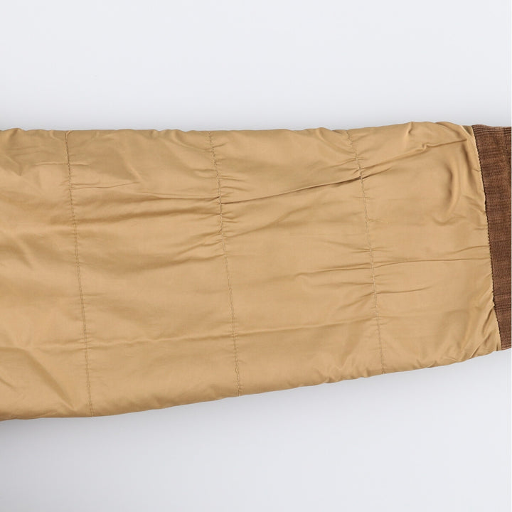 90'S LLBean padded coverall, women's size M, vintage corduroy collar cotton Beige type Vintage Second Hand