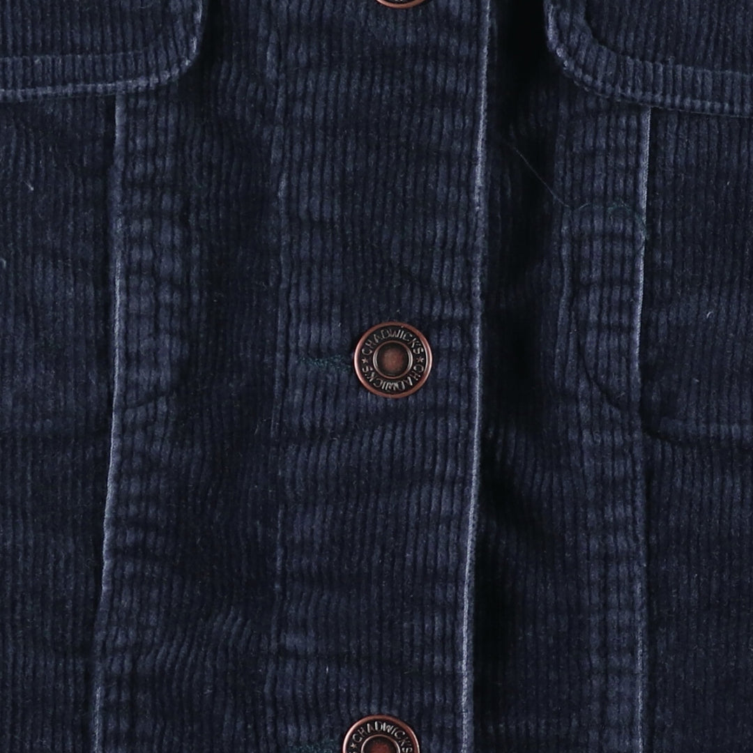 90'S Chadwick's RealComfort Corduroy Jacket, Women's Size Medium, Vintage cotton navy blue type Vintage Second Hand