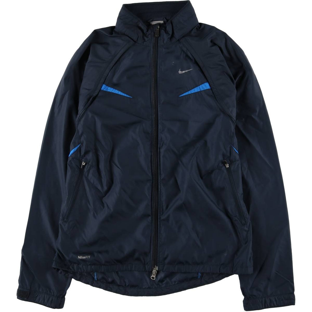 2000'S Nike FIT 2-Way Windbreaker, Men's Size Medium unclear navy blue type Vintage Second Hand