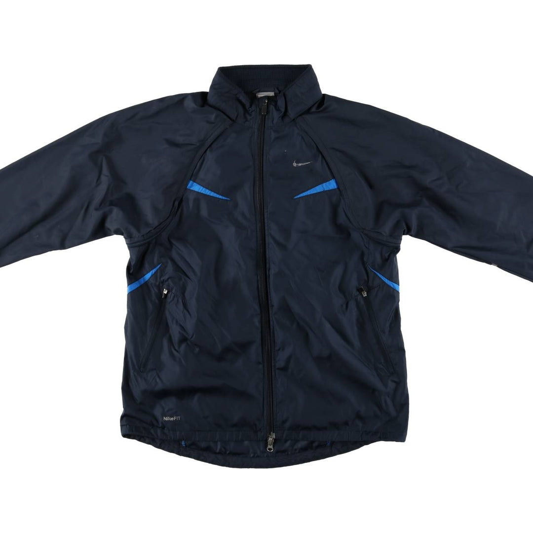 2000'S Nike FIT 2-Way Windbreaker, Men's Size Medium unclear navy blue type Vintage Second Hand