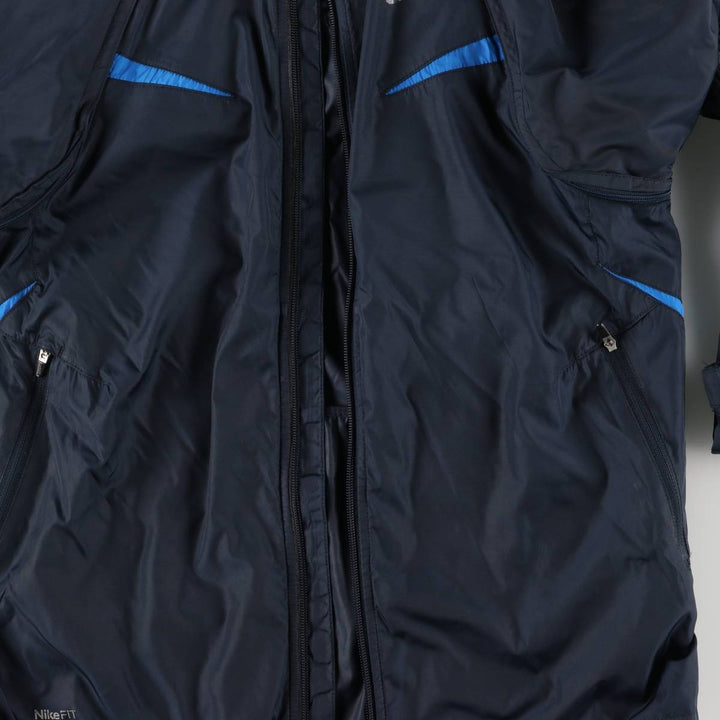 2000'S Nike FIT 2-Way Windbreaker, Men's Size Medium unclear navy blue type Vintage Second Hand