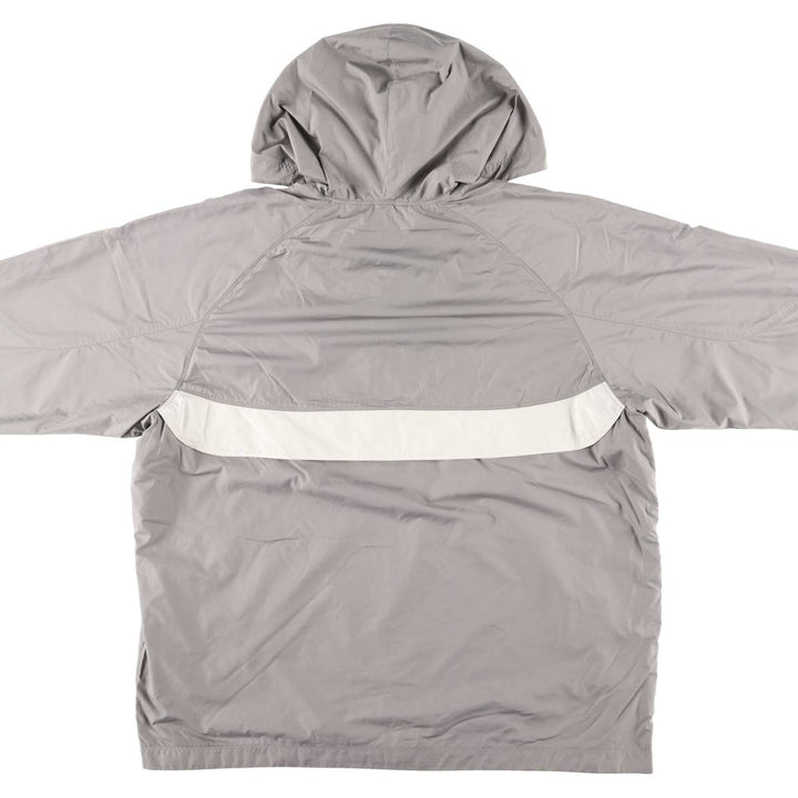 2000'S Nike Hooded Half-Zip Windbreaker, Men's XL polyester gray type Vintage Second Hand