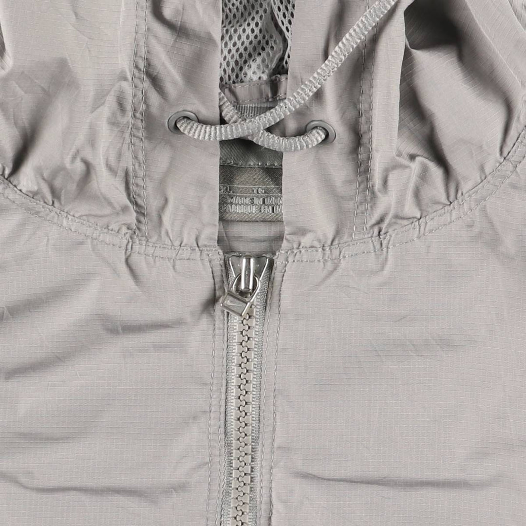 2000'S Nike Hooded Half-Zip Windbreaker, Men's XL polyester gray type Vintage Second Hand