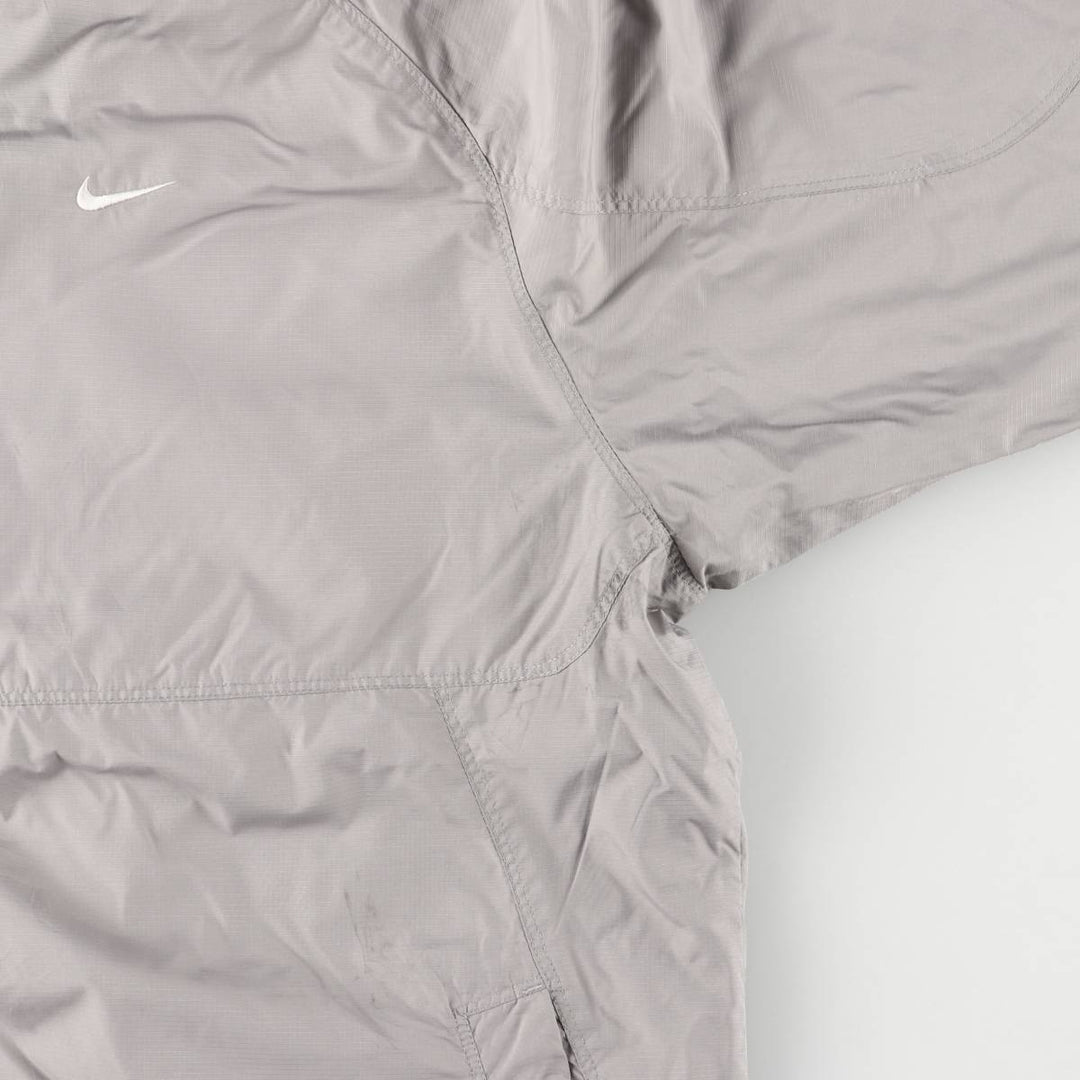 2000'S Nike Hooded Half-Zip Windbreaker, Men's XL polyester gray type Vintage Second Hand