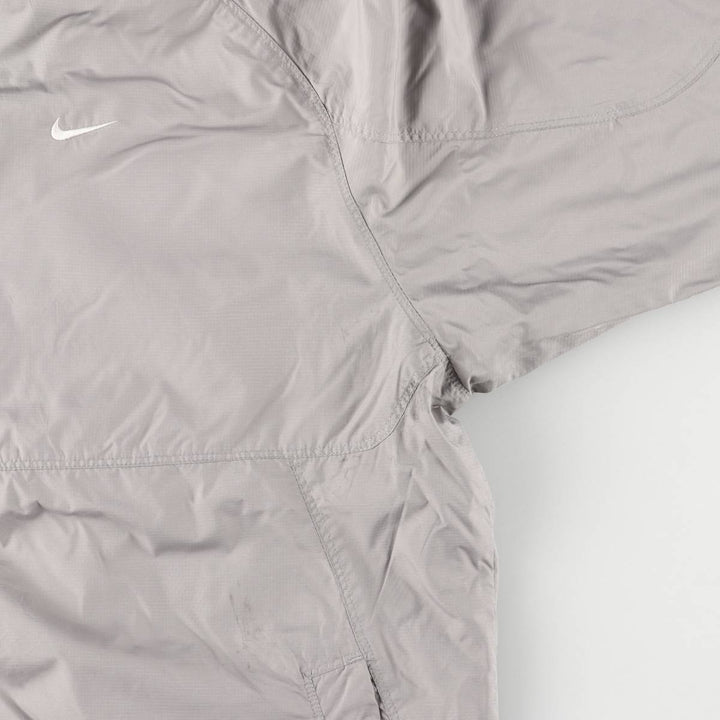 2000'S Nike Hooded Half-Zip Windbreaker, Men's XL polyester gray type Vintage Second Hand
