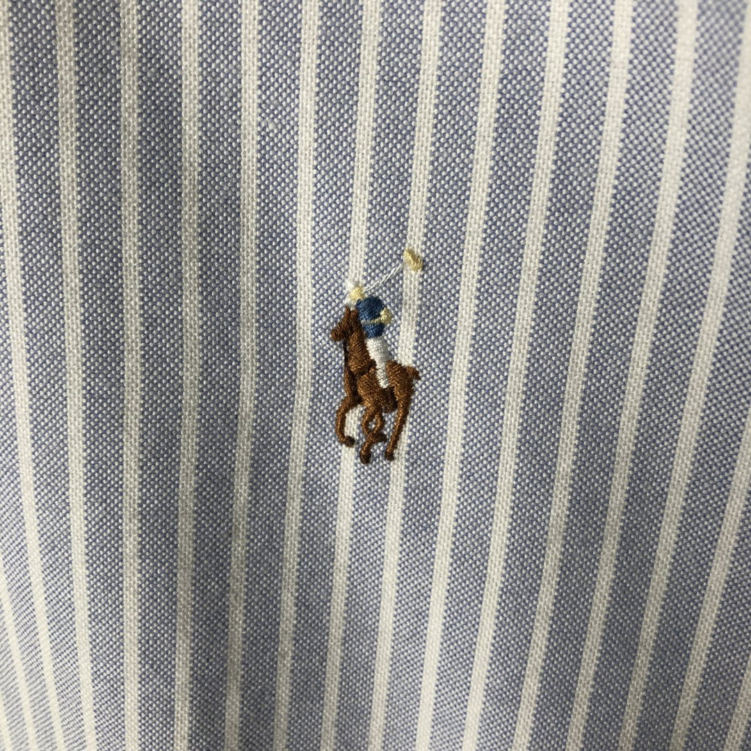 Ralph Lauren Classic Fit Long Sleeve Button Down Striped Shirt Men's XL cotton blue type Vintage Second Hand