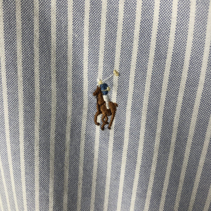 Ralph Lauren Classic Fit Long Sleeve Button Down Striped Shirt Men's XL cotton blue type Vintage Second Hand