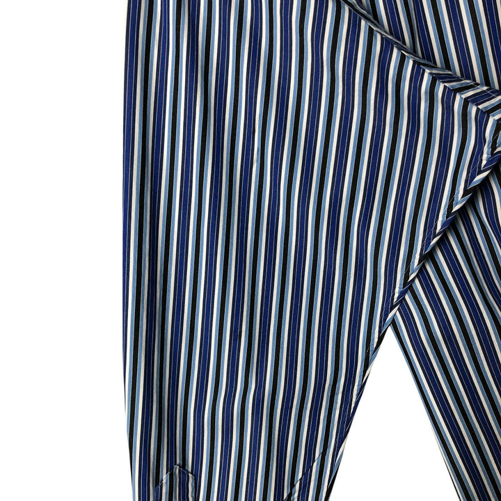 Ralph Lauren POLO by Ralph Lauren CURHAM CUSTOM FIT long-sleeved cotton striped shirt, men's size XL cotton blue type Vintage Second Hand