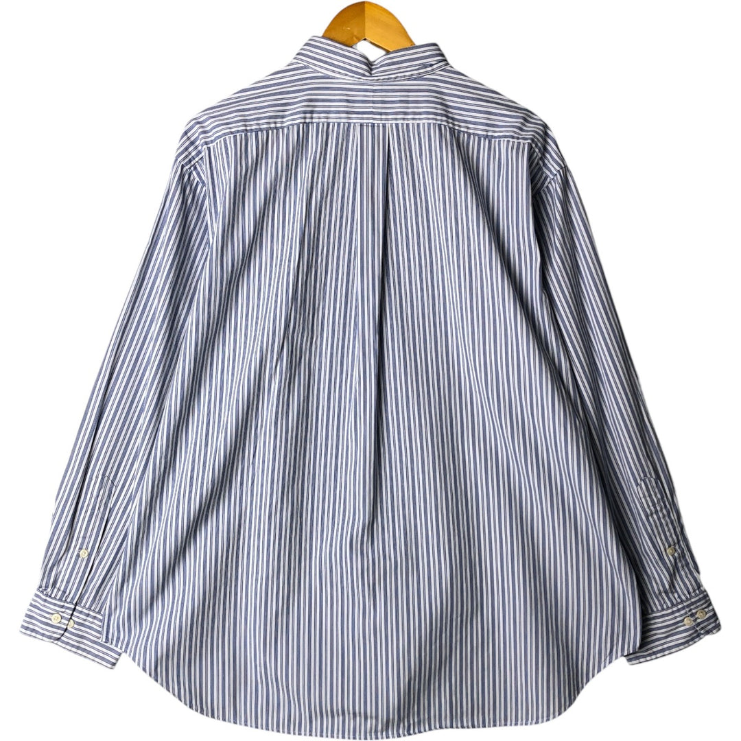 Ralph Lauren Classic Fit Long Sleeve Button Down Striped Shirt Men's XXL cotton blue type Vintage Second Hand
