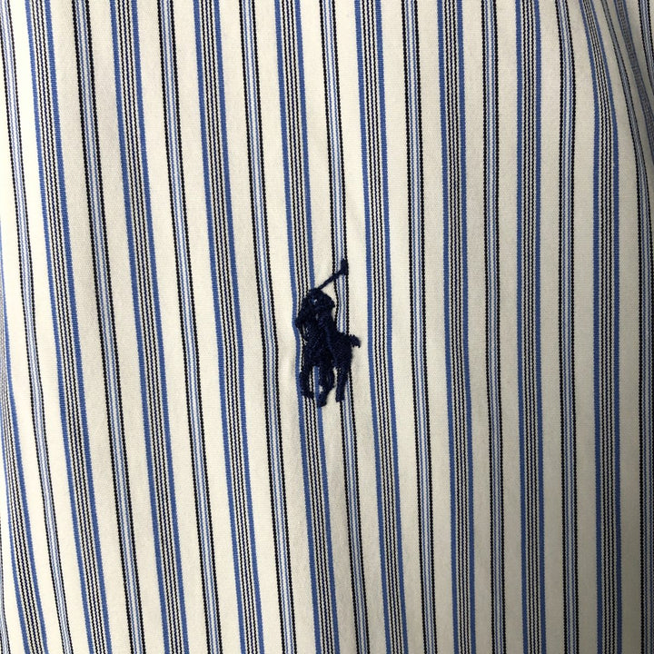 Ralph Lauren Classic Fit Long Sleeve Button Down Striped Shirt Men's XXL cotton blue type Vintage Second Hand