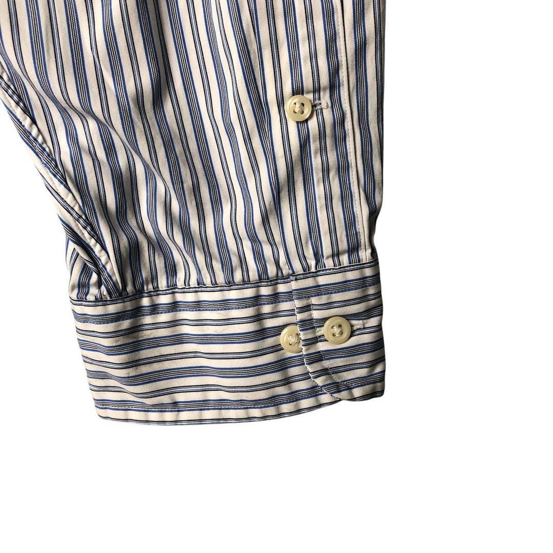 Ralph Lauren Classic Fit Long Sleeve Button Down Striped Shirt Men's XXL cotton blue type Vintage Second Hand
