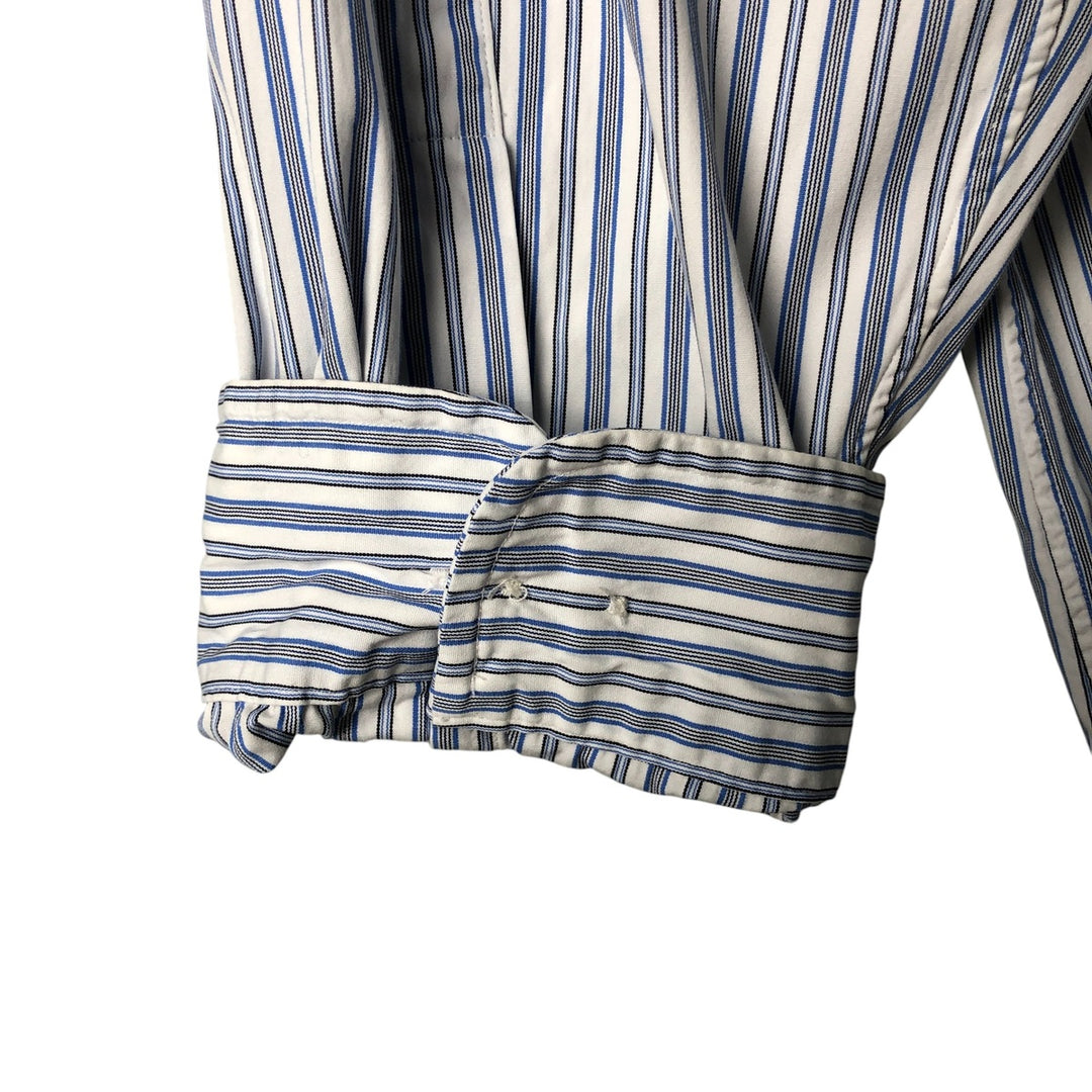 Ralph Lauren Classic Fit Long Sleeve Button Down Striped Shirt Men's XXL cotton blue type Vintage Second Hand