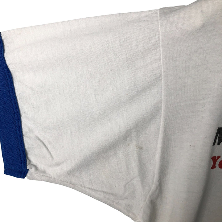 Vintage Ford Mustang Advertising Ringer T-Shirt, Men's Size Medium unclear white type Vintage Second Hand