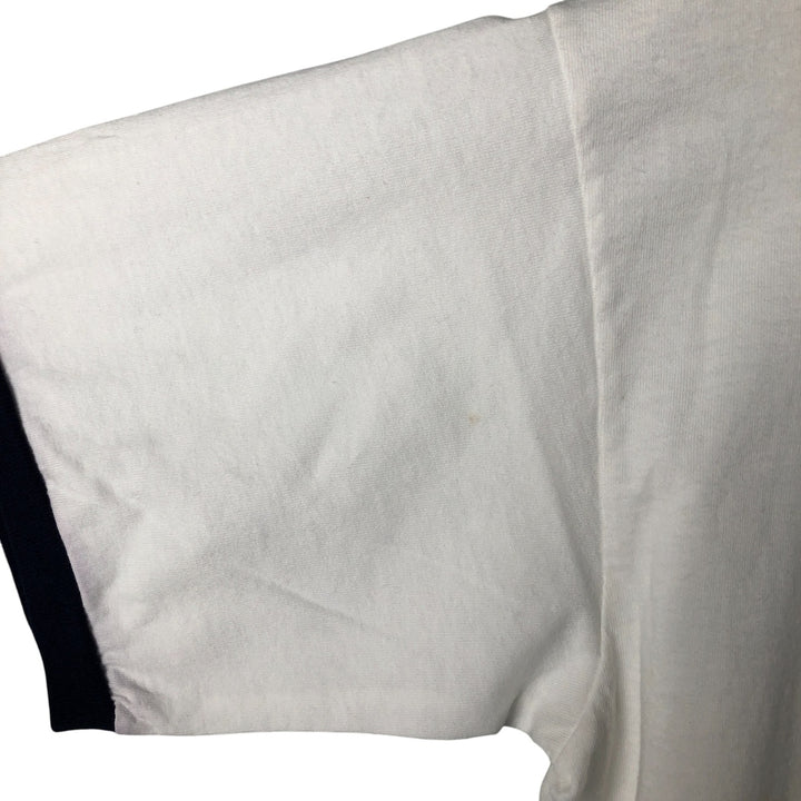 Delta DELTA Ringer T-shirt, Men's Size Medium cotton white type Vintage Second Hand