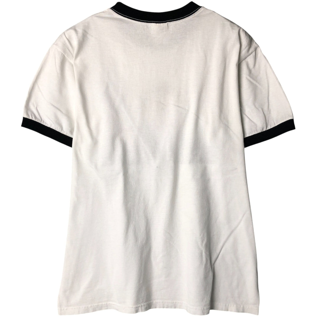 Anvil Ringer T-shirt, Men's M size cotton white type Vintage Second Hand