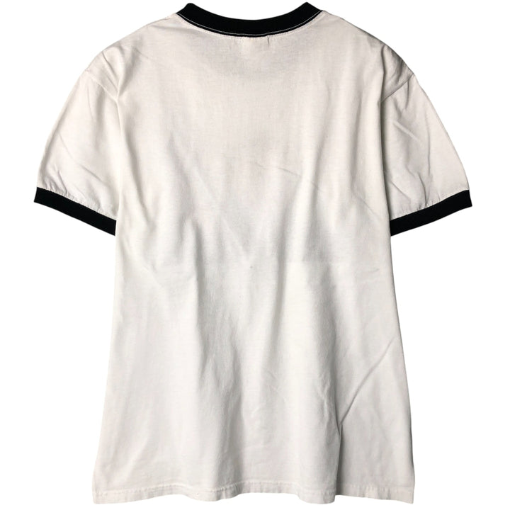 Anvil Ringer T-shirt, Men's M size cotton white type Vintage Second Hand