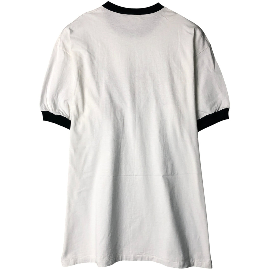 90'S ONEITA PowerPro Souvenir Ringer T-Shirt, Men's XL, Vintage cotton white type Vintage Second Hand