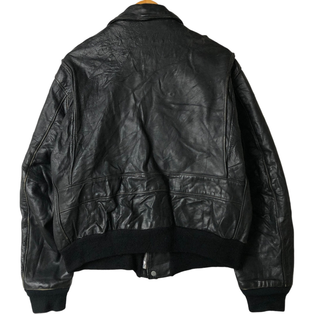 Vintage SCHOTT A-2 Leather Flight Jacket, Men's Size L unclear black type Vintage Second Hand