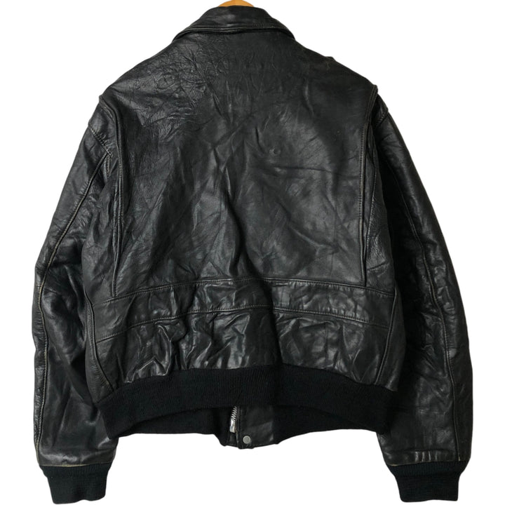 Vintage SCHOTT A-2 Leather Flight Jacket, Men's Size L unclear black type Vintage Second Hand