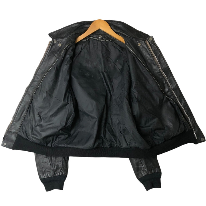 Vintage SCHOTT A-2 Leather Flight Jacket, Men's Size L unclear black type Vintage Second Hand