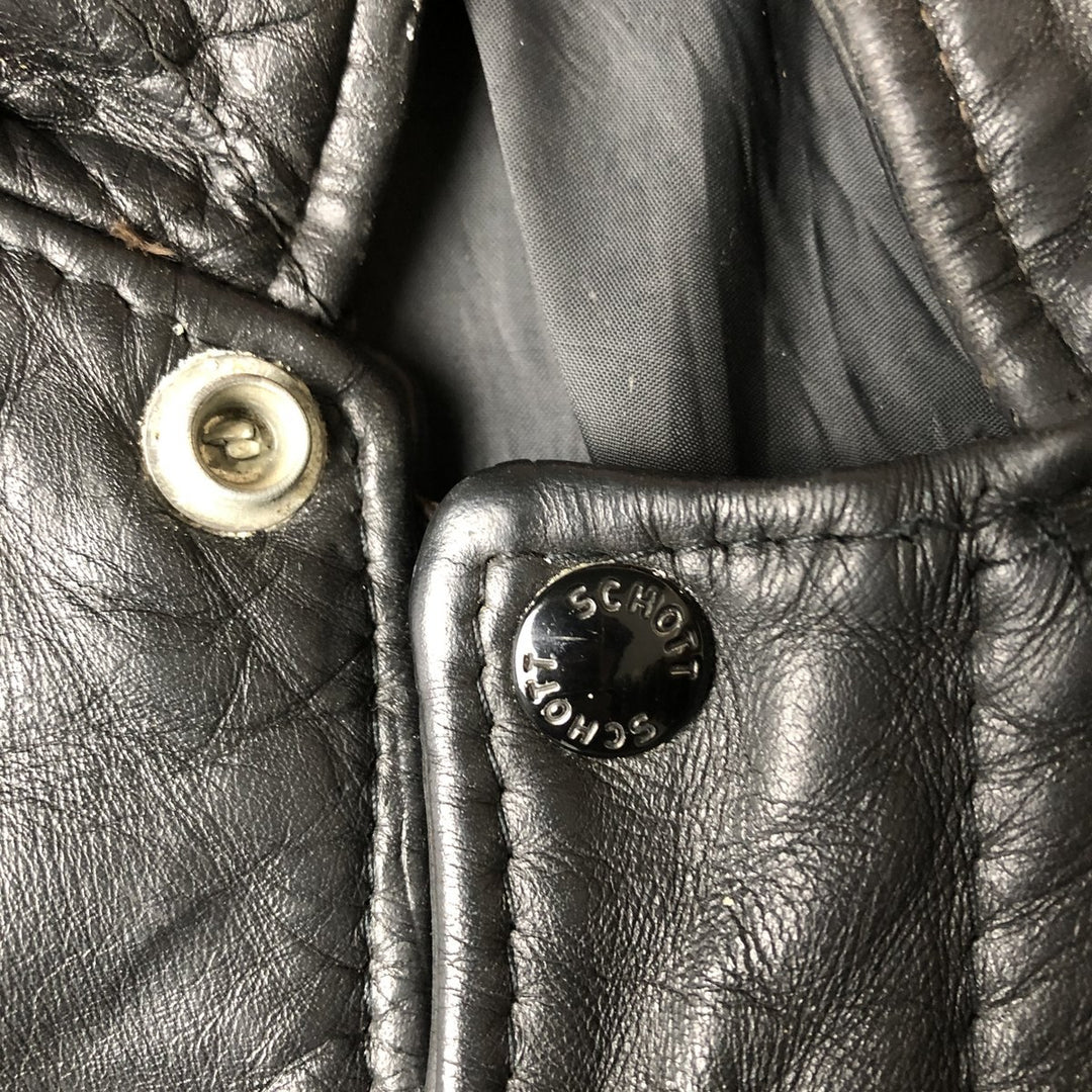 Vintage SCHOTT A-2 Leather Flight Jacket, Men's Size L unclear black type Vintage Second Hand