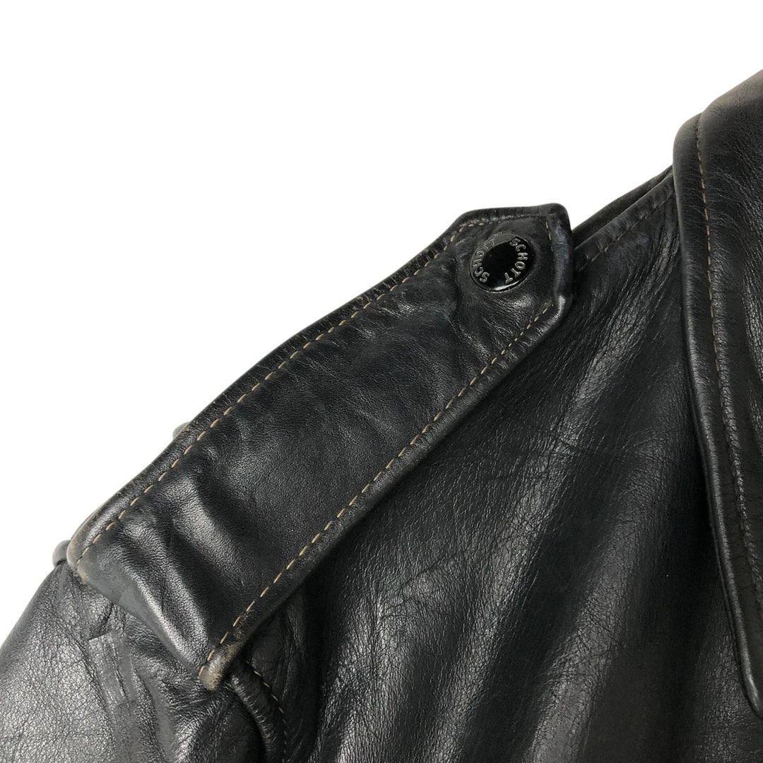 Vintage SCHOTT A-2 Leather Flight Jacket, Men's Size L unclear black type Vintage Second Hand