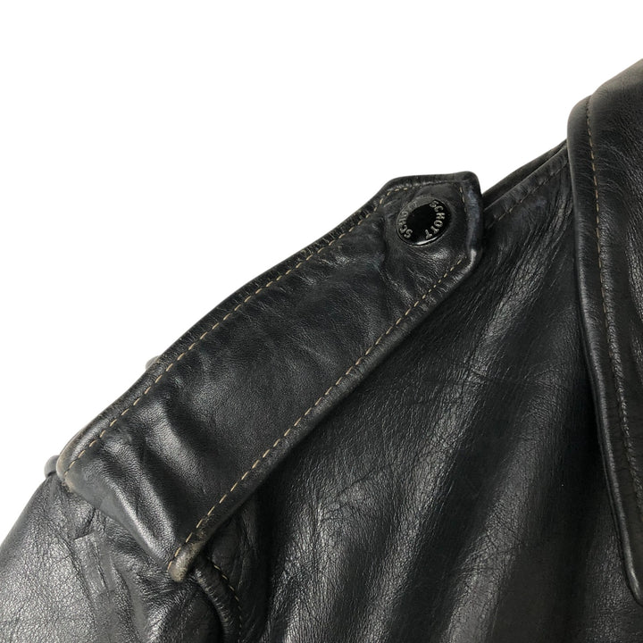 Vintage SCHOTT A-2 Leather Flight Jacket, Men's Size L unclear black type Vintage Second Hand