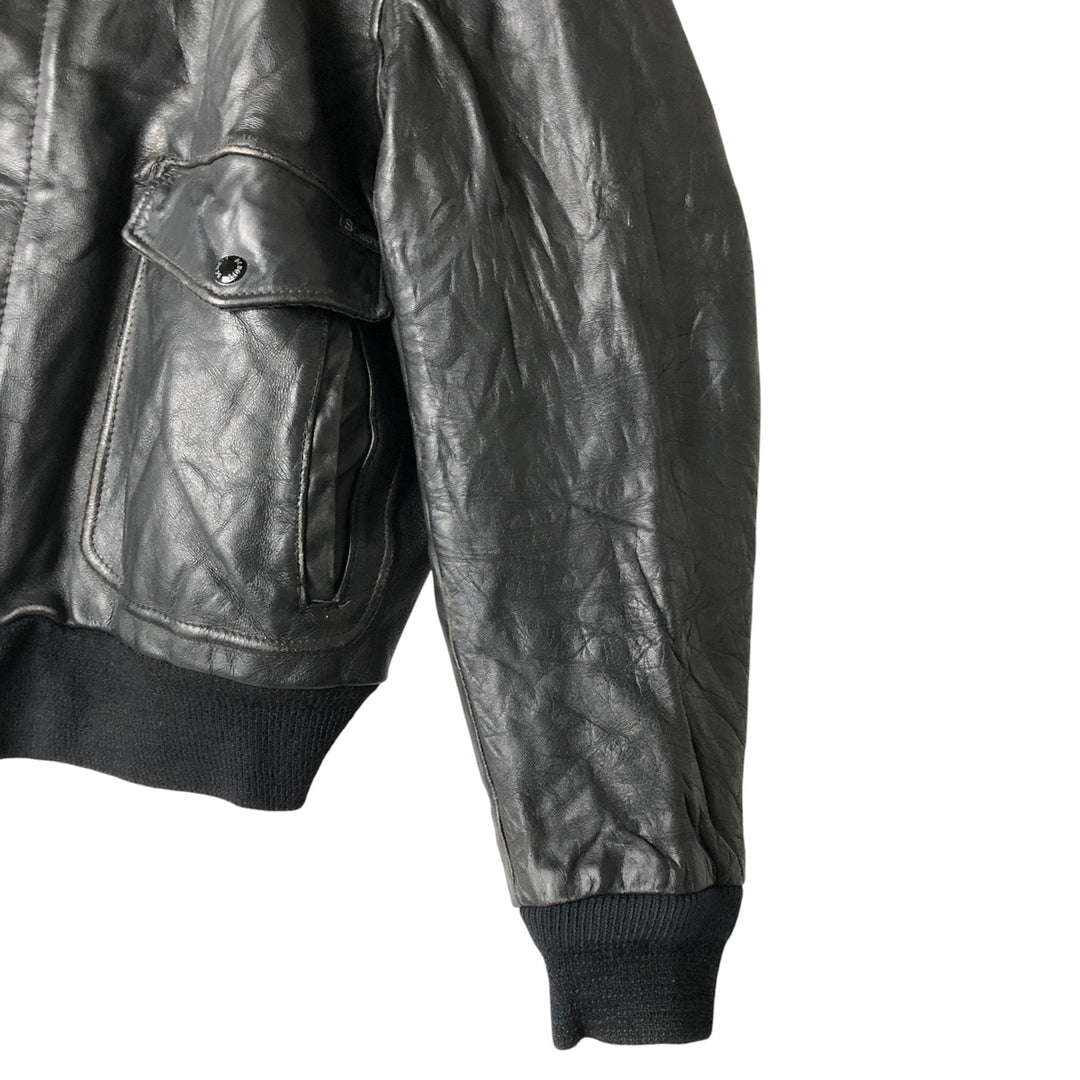 Vintage SCHOTT A-2 Leather Flight Jacket, Men's Size L unclear black type Vintage Second Hand
