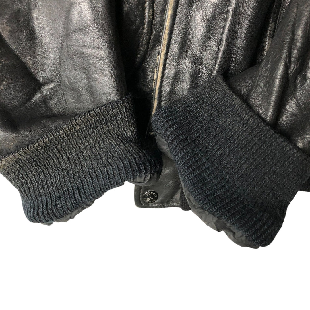 Vintage SCHOTT A-2 Leather Flight Jacket, Men's Size L unclear black type Vintage Second Hand